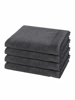 Möve Heimtextilien*Handtuchset 4-teilig - Premium grau uni