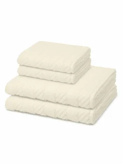 Ross Heimtextilien*Handtuchset 2-teilig - Sensual Skin vanille beige uni