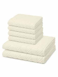 Ross Heimtextilien*Handtuchset 6-teilig - Sensual Skin vanille beige uni