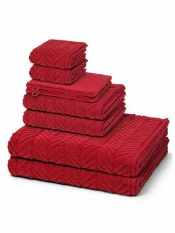 Ross Heimtextilien*Handtuchset 8-teilig - Sensual Skin himbeer rot uni