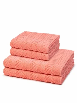 Ross Heimtextilien*Handtuchset 2-teilig - Sensual Skin orange uni