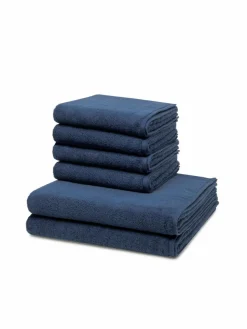 Ross Heimtextilien*Handtuchset 6-teilig - Sensual Skin blau uni