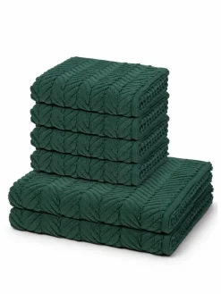 Ross Heimtextilien*Handtuchset 6-teilig - Sensual Skin tanne grün uni