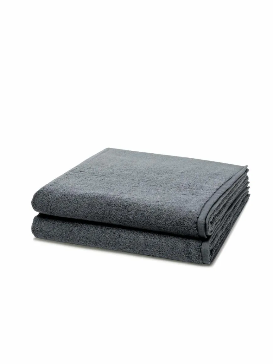 Ross Heimtextilien*Handtuchset 2-teilig - Sensual Skin grau uni