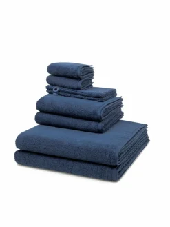 Ross Heimtextilien*Handtuchset 8-teilig - Sensual Skin blau uni