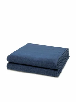 Ross Heimtextilien*Handtuchset 2-teilig - Sensual Skin blau uni