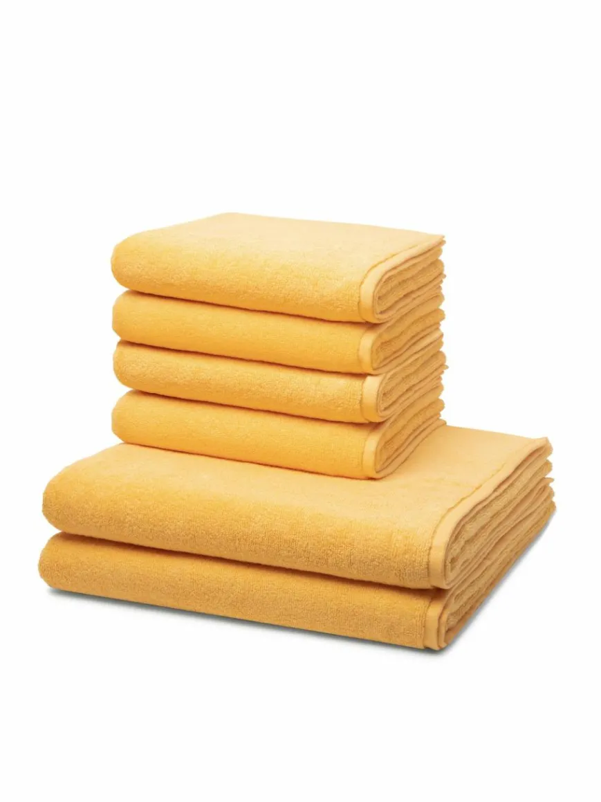 Ross Heimtextilien*Handtuchset 6-teilig - Sensual Skin gelb uni