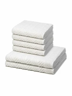 Ross Heimtextilien*Handtuchset 6-teilig - Sensual Skin weiß uni