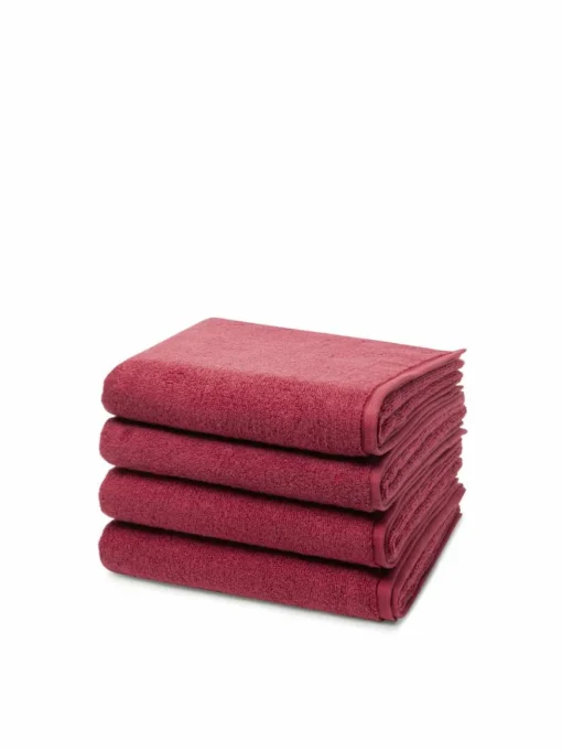 Ross Heimtextilien*Handtuchset 4-teilig - Sensual Skin rot uni