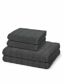 Ross Heimtextilien*Handtuchset 2-teilig - Sensual Skin grau uni