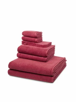 Ross Heimtextilien*Handtuchset 8-teilig - Sensual Skin rot uni