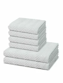 Ross Heimtextilien*Handtuchset 6-teilig - Sensual Skin grau uni