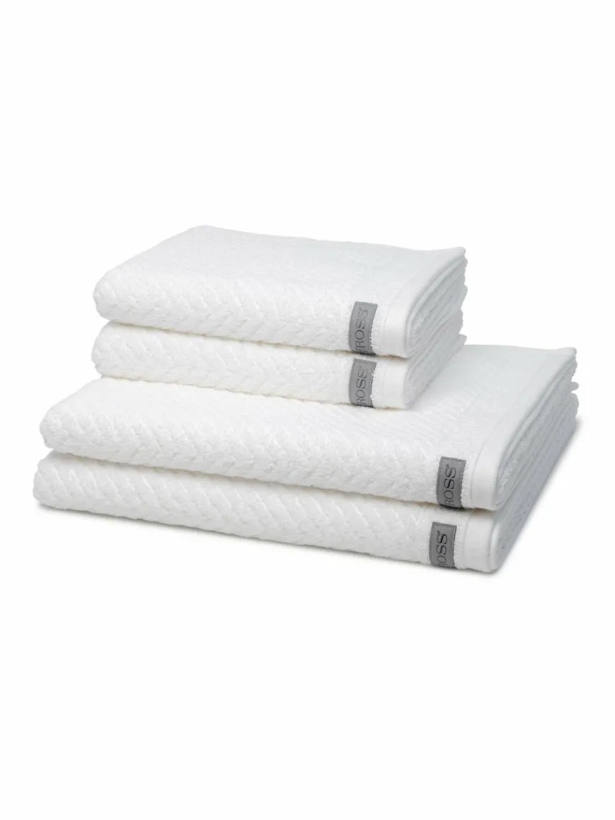 Ross Heimtextilien*Handtuchset 4-teilig - Smart weiß uni