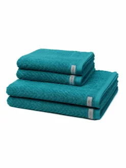 Ross Heimtextilien*Handtuchset 4-teilig - Smart grün uni