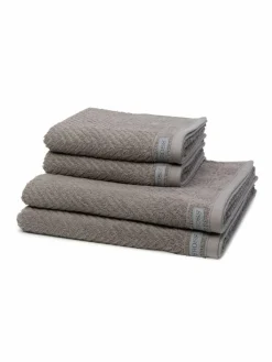 Ross Heimtextilien*Handtuchset 4-teilig - Smart grau uni