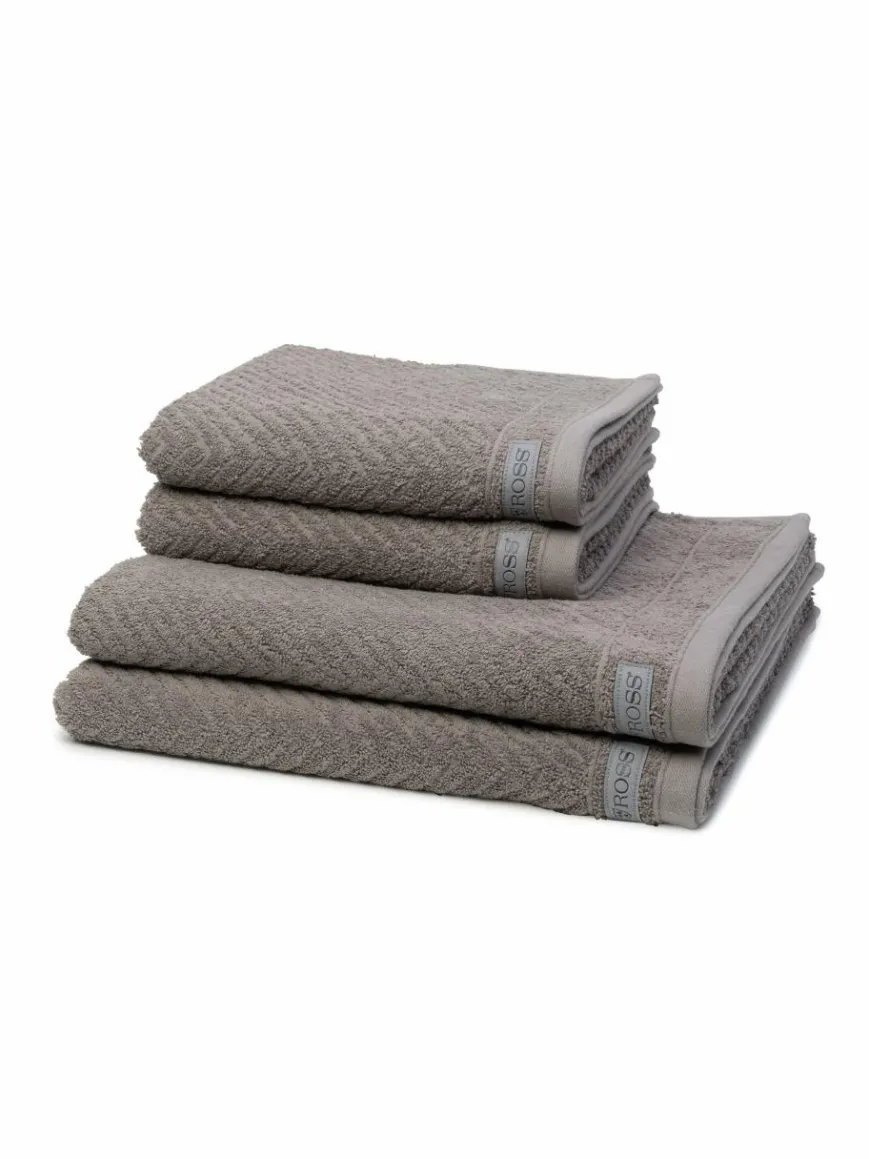 Ross Heimtextilien*Handtuchset 4-teilig - Smart grau uni