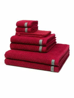Ross Heimtextilien*Handtuchset 8-teilig - Smart rot uni