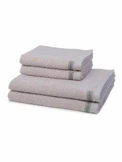 Ross Heimtextilien*Handtuchset 4-teilig - Smart hellgrau uni