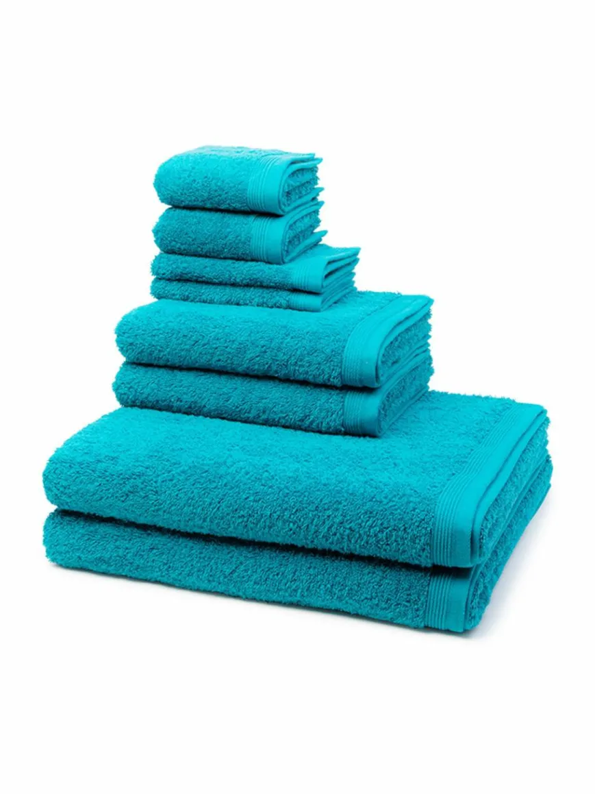 Möve Heimtextilien*Handtuchset 8-teilig - Superwuschel türkis uni