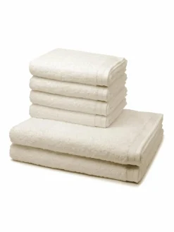 Möve Heimtextilien*Handtuchset 6-teilig - Superwuschel beige uni