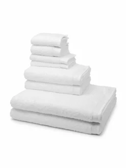 Möve Heimtextilien*Handtuchset 8-teilig - Superwuschel weiß uni