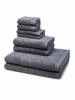 Möve Heimtextilien*Handtuchset 8-teilig - Superwuschel grau uni