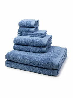 Möve Heimtextilien*Handtuchset 8-teilig - Superwuschel blau uni