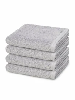 Vossen Heimtextilien*Handtuchset 4-teilig - Vegan Life hellgrau uni