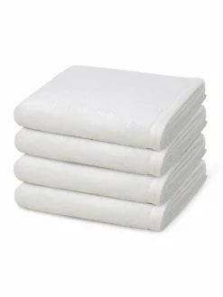 Vossen Heimtextilien*Handtuchset 4-teilig - Vegan Life weiß uni