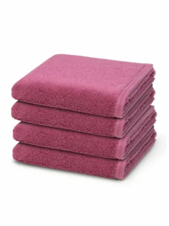 Vossen Heimtextilien*Handtuchset 4-teilig - Vegan Life pink uni