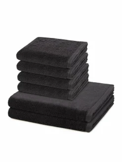 Vossen Heimtextilien*Handtuchset 6-teilig - Vegan Life grau uni