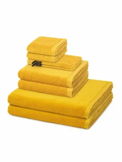 Vossen Heimtextilien*Handtuchset 8-teilig - Vegan Life gelb uni