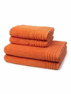 Vossen Heimtextilien*Handtuchset 4-teilig - Vienna Style Supersoft orange uni