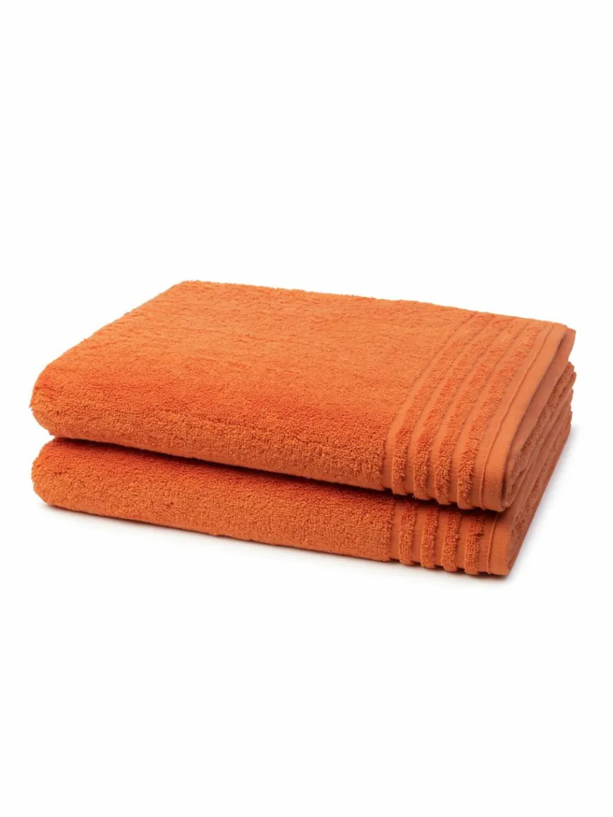 Vossen Heimtextilien*Handtuchset 2-teilig - Vienna Style Supersoft orange uni