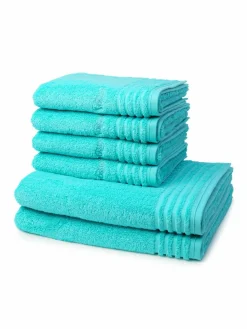 Vossen Heimtextilien*Handtuchset 6-teilig - Vienna Style Supersoft türkis uni