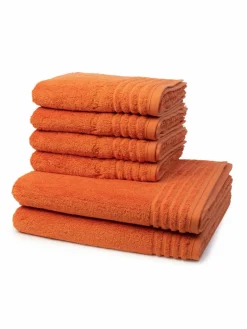 Vossen Heimtextilien*Handtuchset 6-teilig - Vienna Style Supersoft orange uni