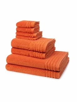 Vossen Heimtextilien*Handtuchset 8-teilig - Vienna Style Supersoft orange uni