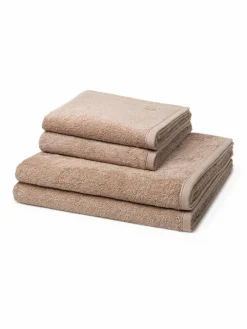 Ross Heimtextilien*Handtuchset 4-teilig - Vita braun uni