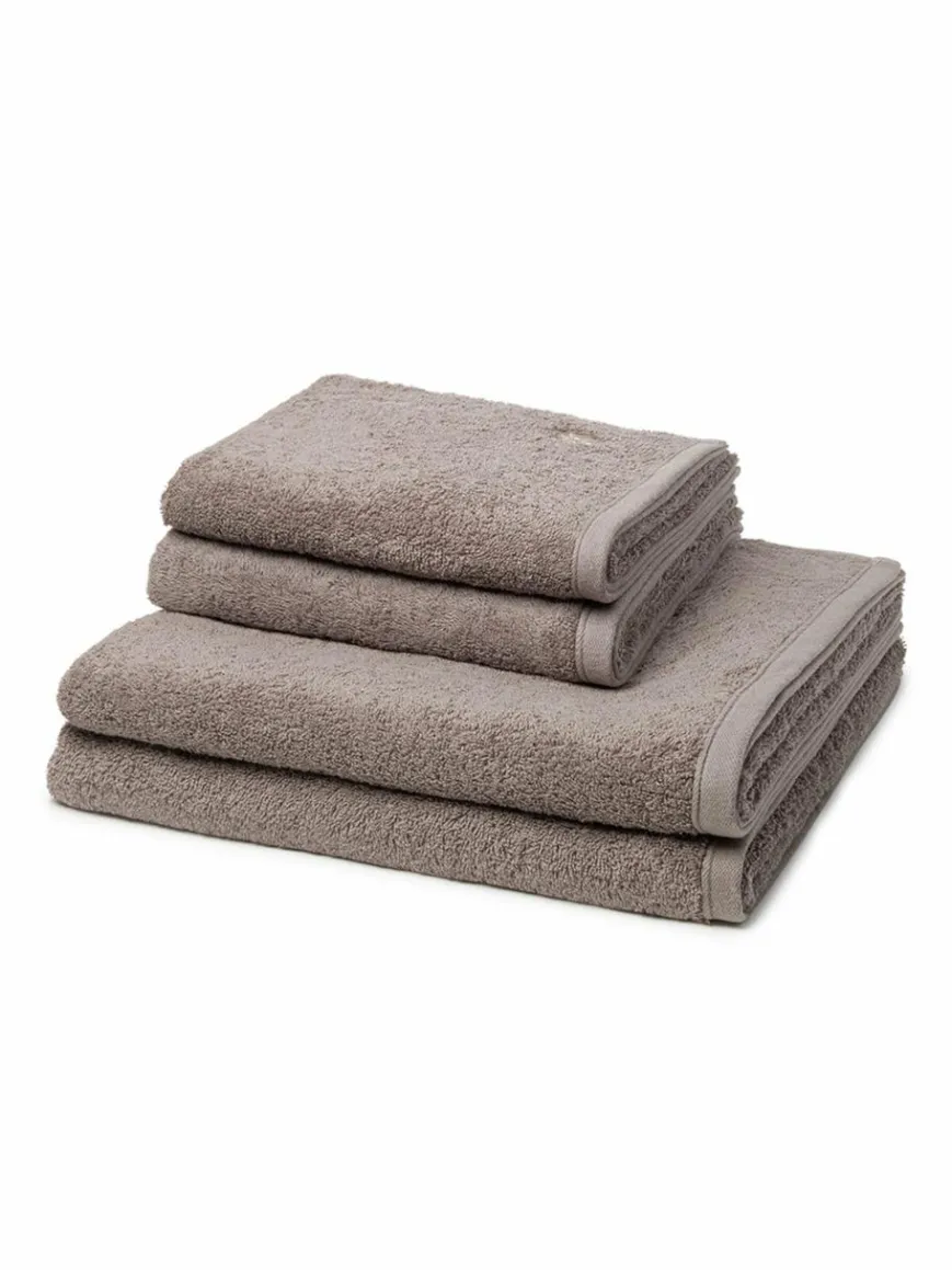 Ross Heimtextilien*Handtuchset 4-teilig - Vita grau uni