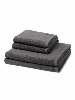 Ross Heimtextilien*Handtuchset 4-teilig - Vita grau uni