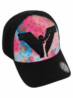 Carlo Colucci Mützen & Hüte*Herren, Unisex Trucker Cap - Eisenberger schwarz gemustert