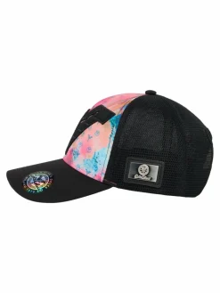 Carlo Colucci Mützen & Hüte*Herren, Unisex Trucker Cap - Eisenberger schwarz gemustert