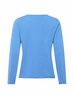 MAERZ Pullover & Strickjacken*Pullover aus Merinowolle blau uni