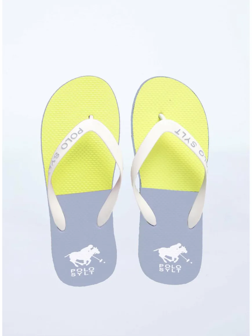 Polo Sylt Zehentrenner*Unisex Beach-Sandals hellblau gemustert