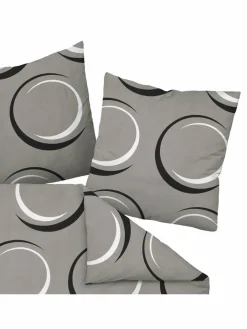 Janine Heimtextilien*Unisex Bettwäsche 1er Pack taupe gemustert