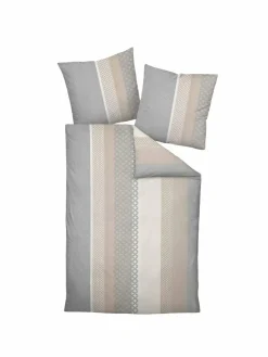 Janine Heimtextilien*Unisex Bettwäsche 1er Pack beige bedruckt