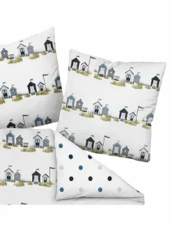 Janine Heimtextilien*Unisex Bettwäsche 1er Pack weiß bedruckt