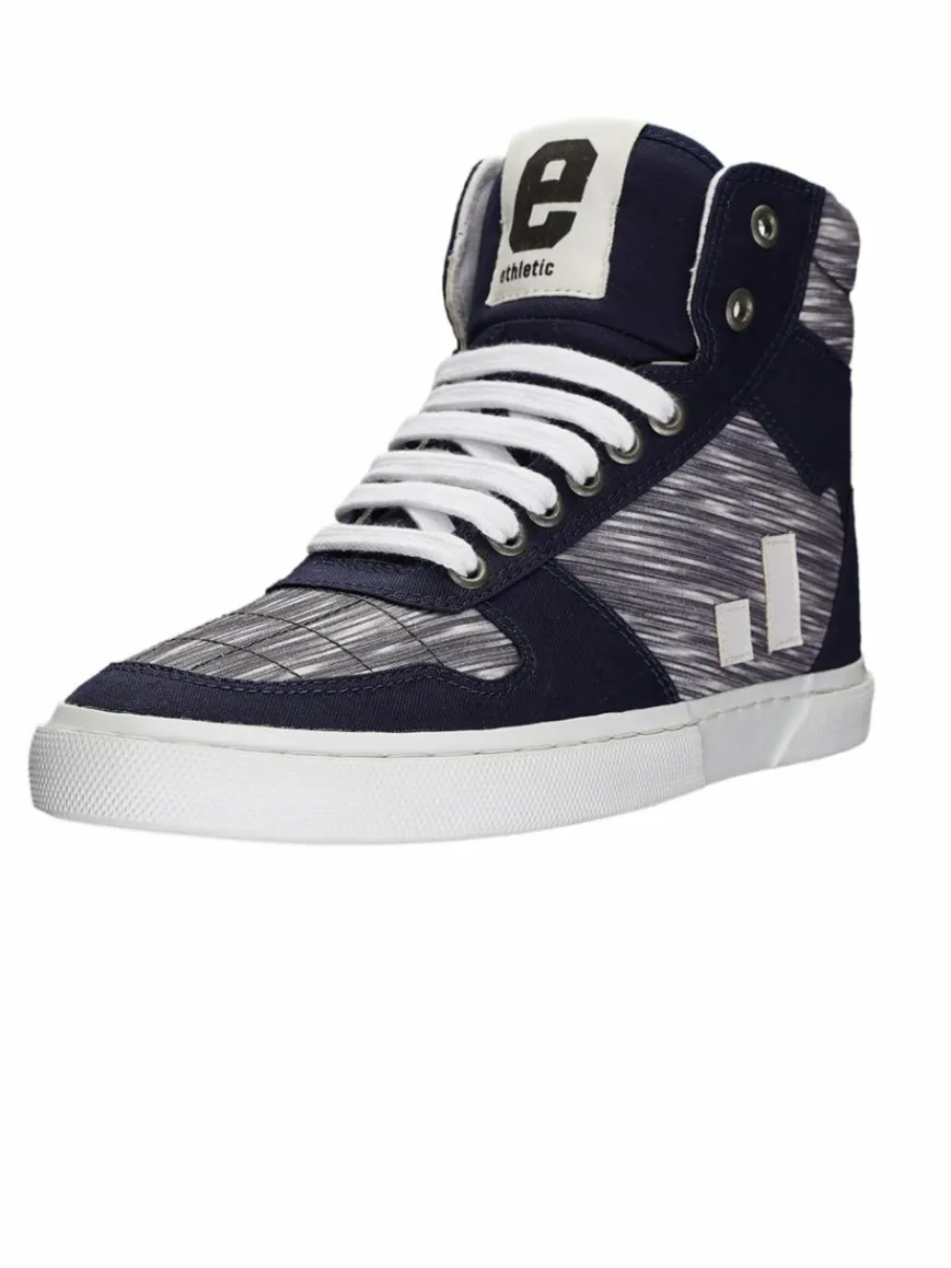 Ethletic Sneaker*Unisex Canvas Sneaker indigo gestreift