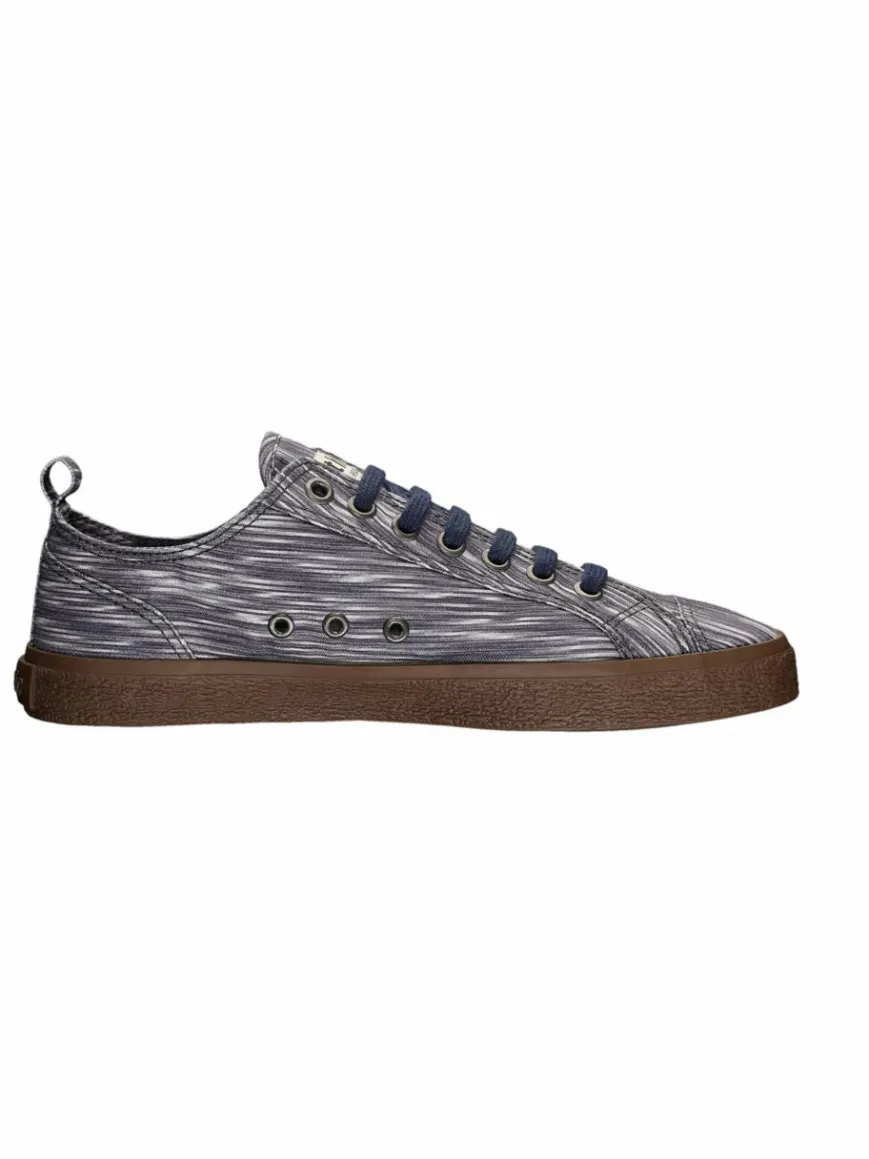 Ethletic Sneaker*Unisex Canvas Sneaker indigo gestreift
