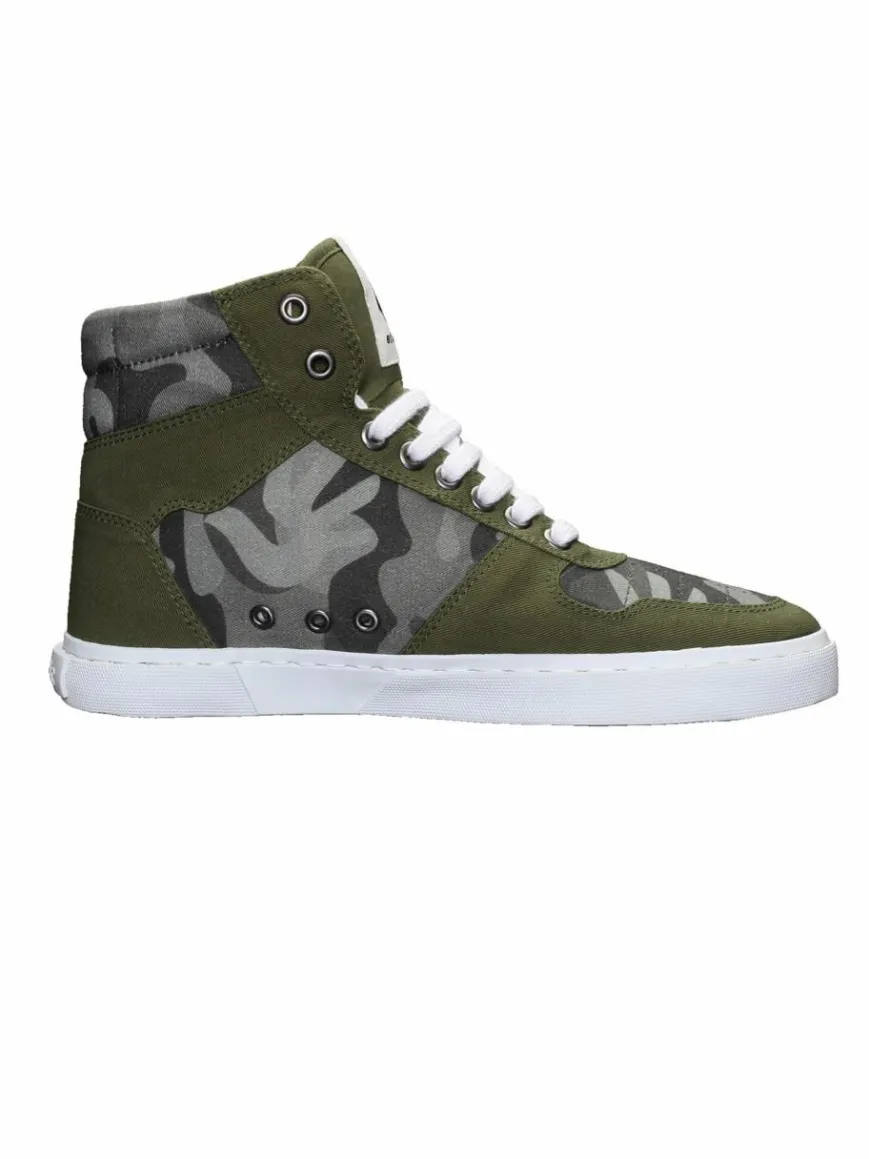 Ethletic Sneaker*Unisex Canvas Sneaker oliv gemustert